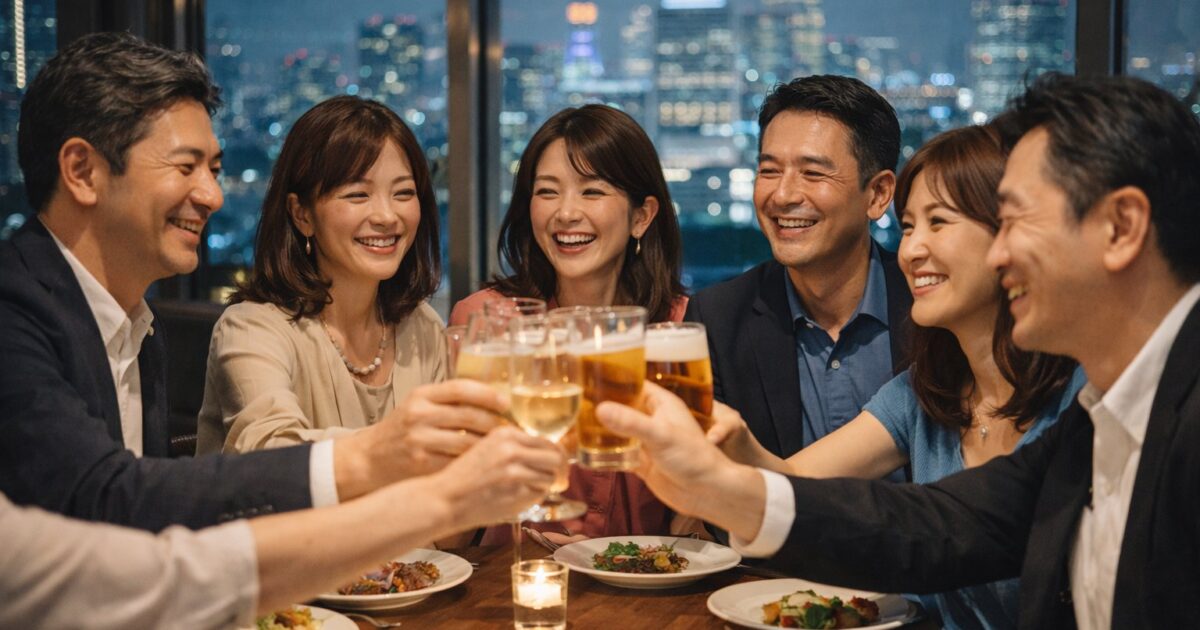 銀座のダイニングバーで開催された社会人サークルアッシュの20代30代限定飲み会
