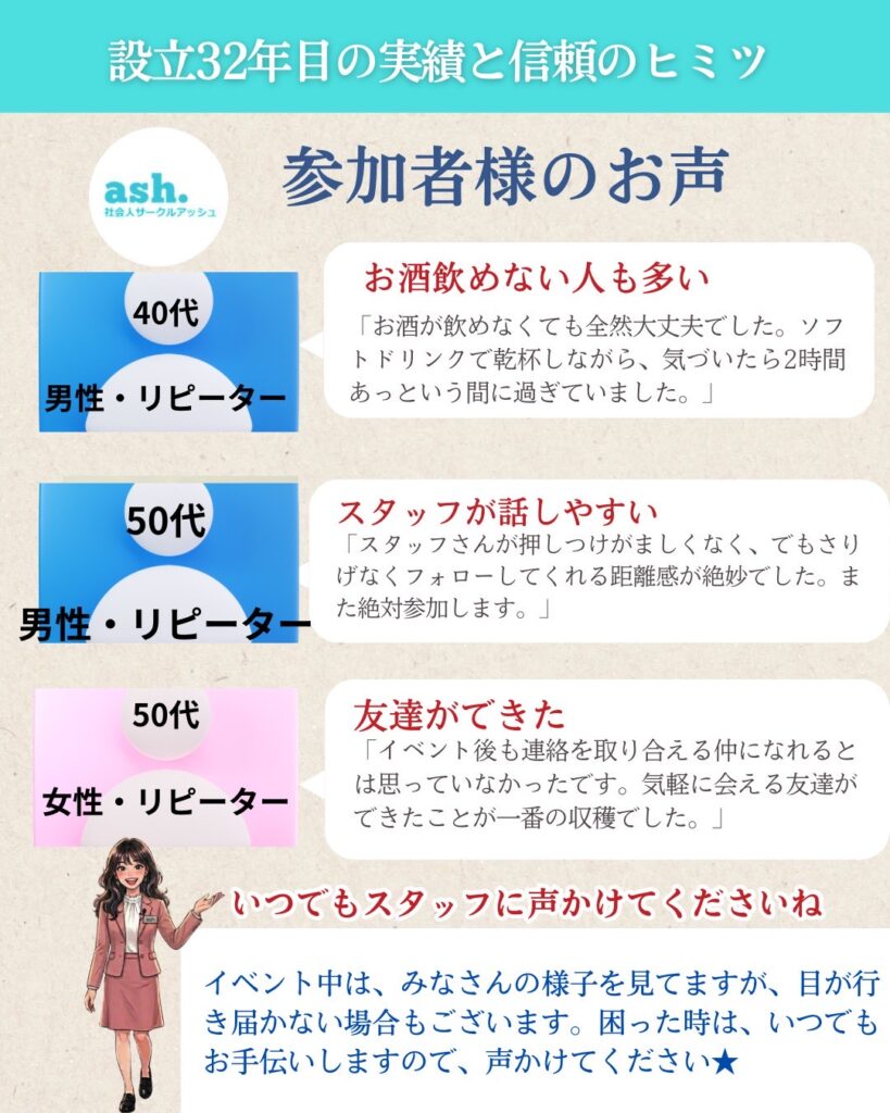 社会人サークルアッシュの口コミ・評判