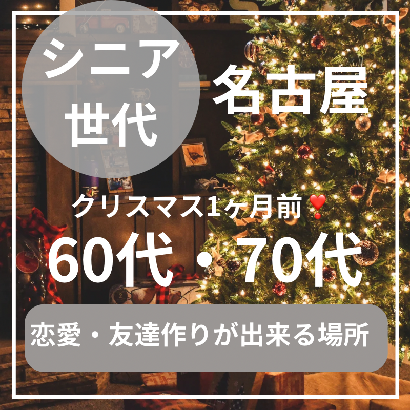 名古屋｜６０代・７０代のクリスマス1ヶ月前の食事会｜シニア世代の恋愛・友達作りが出来る場所