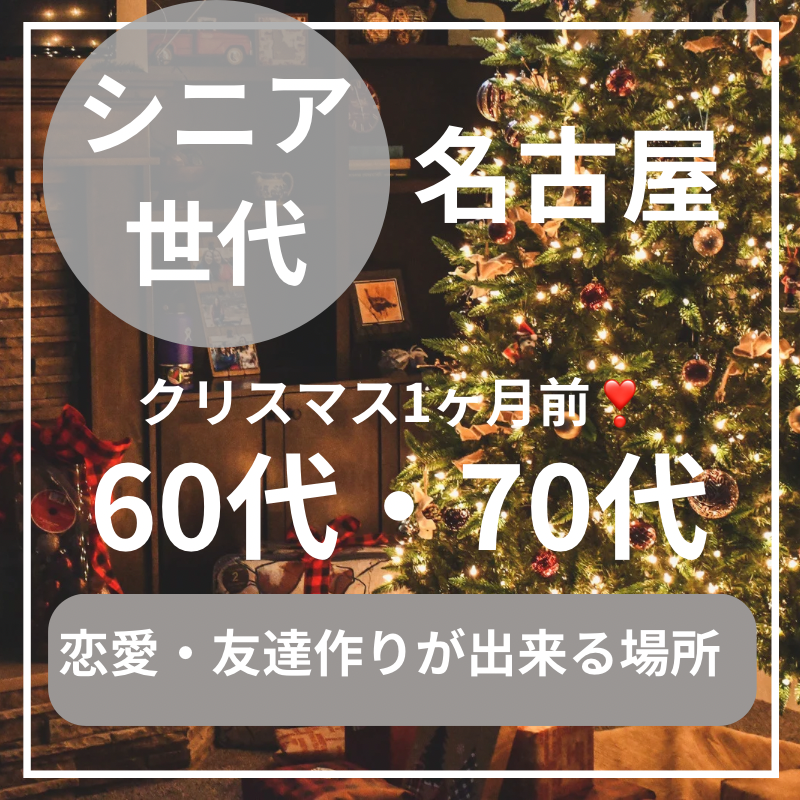 名古屋|60代・70代のクリスマス1ヶ月前の食事会|シニア世代の恋愛・友達作りが出来る場所